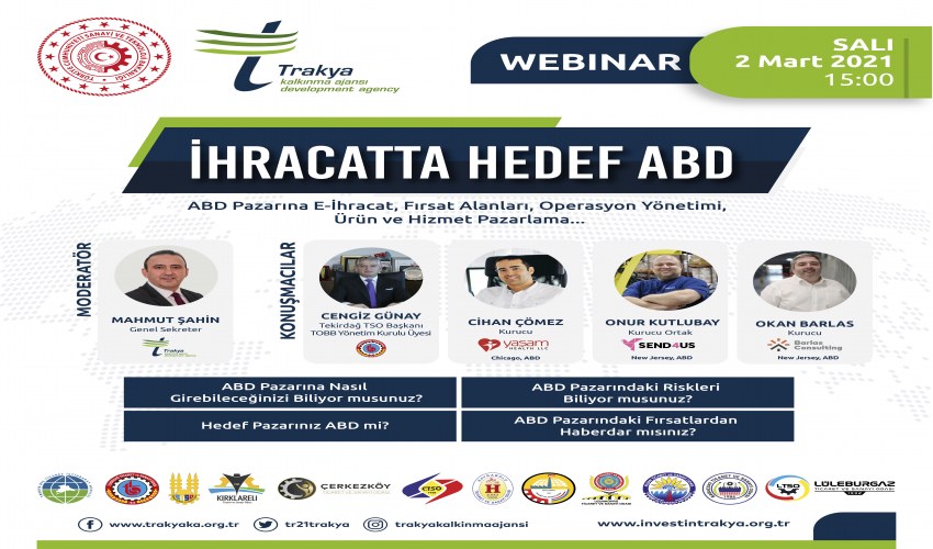İHRACATTA HEDEF ABD WEBİNARI
