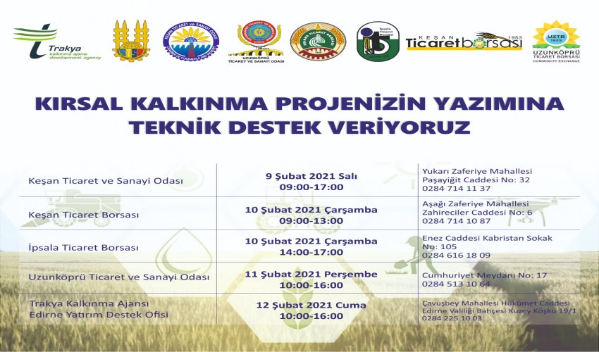 KIRSAL KALKINMA YATIRIMLARININ DESTEKLENMESİ HAKKINDA DUYURU !!