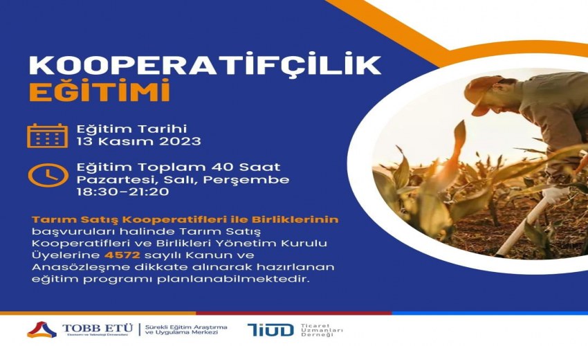 KOOPERATİFÇİLİK EĞİTİMİ HAKKINDA DUYURU